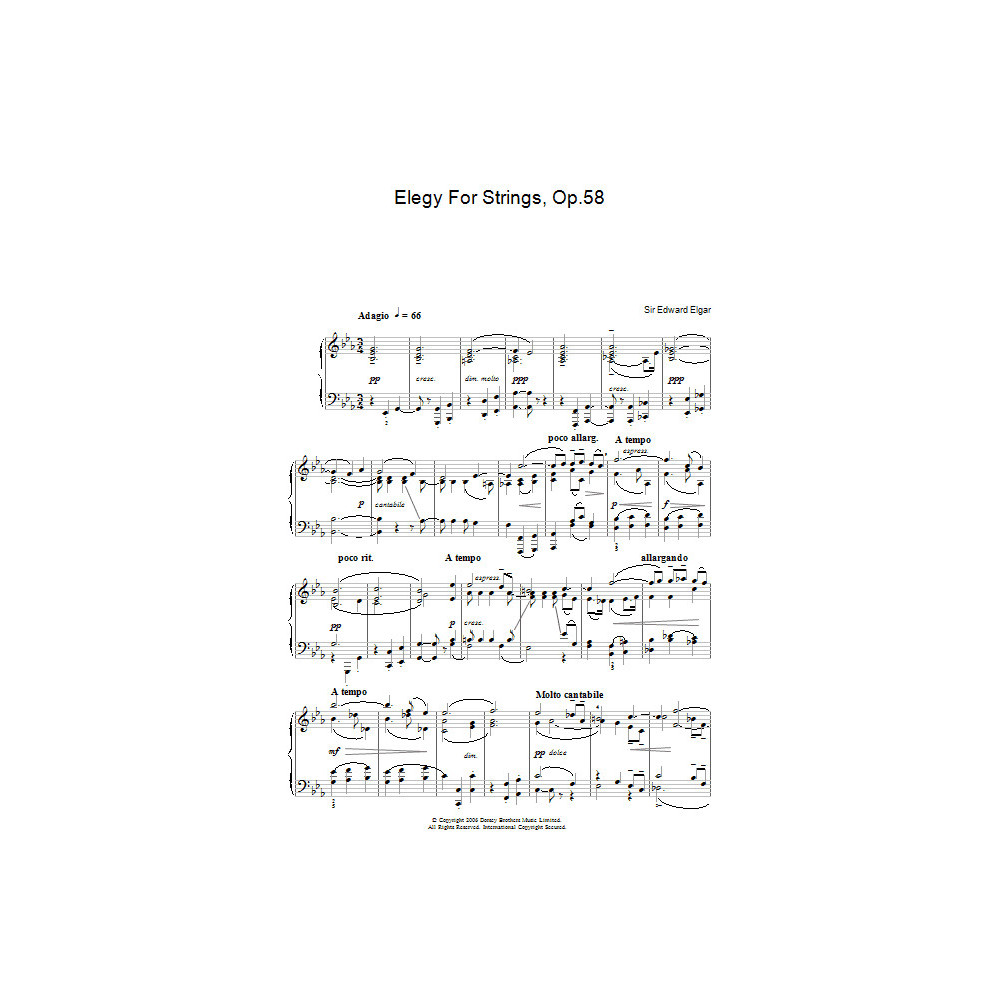 Elegy For Strings, Op.58