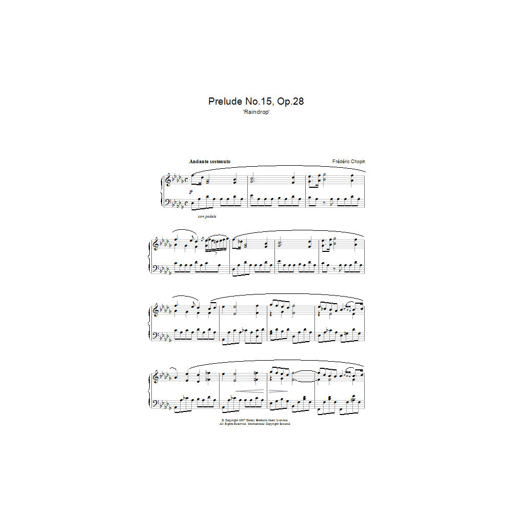 Prelude In Db Major, Op. 28, No. 15 (Raindrop)