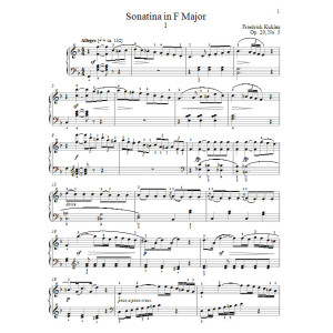 Sonatina In F Major, Op. 20, No. 3