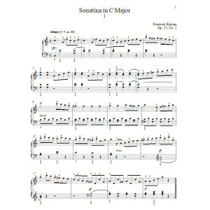 Sonatina In C Major, Op. 55, No. 1