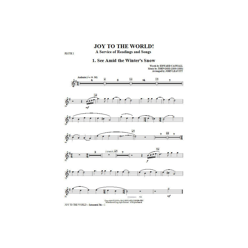 Joy To The World - Flute 2