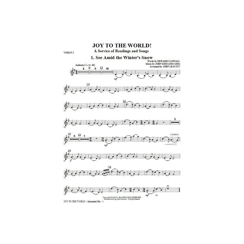 Freude herrscht in der Welt - Violine 1