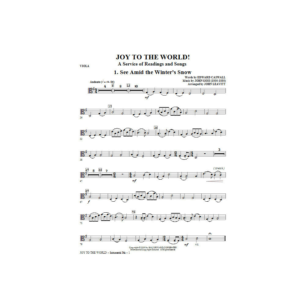 Joy To The World - Viola