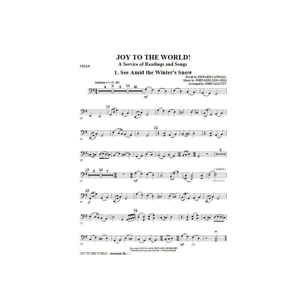 Joy To The World - Cello