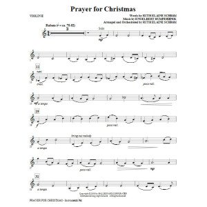 Prayer For Christmas - Violin 2