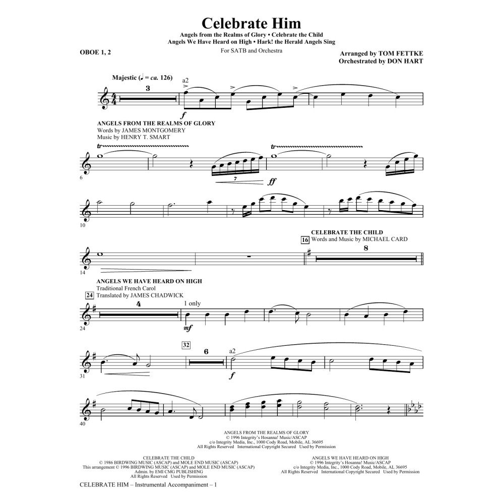 Celebrate Him (Medley) - Oboe 1,2