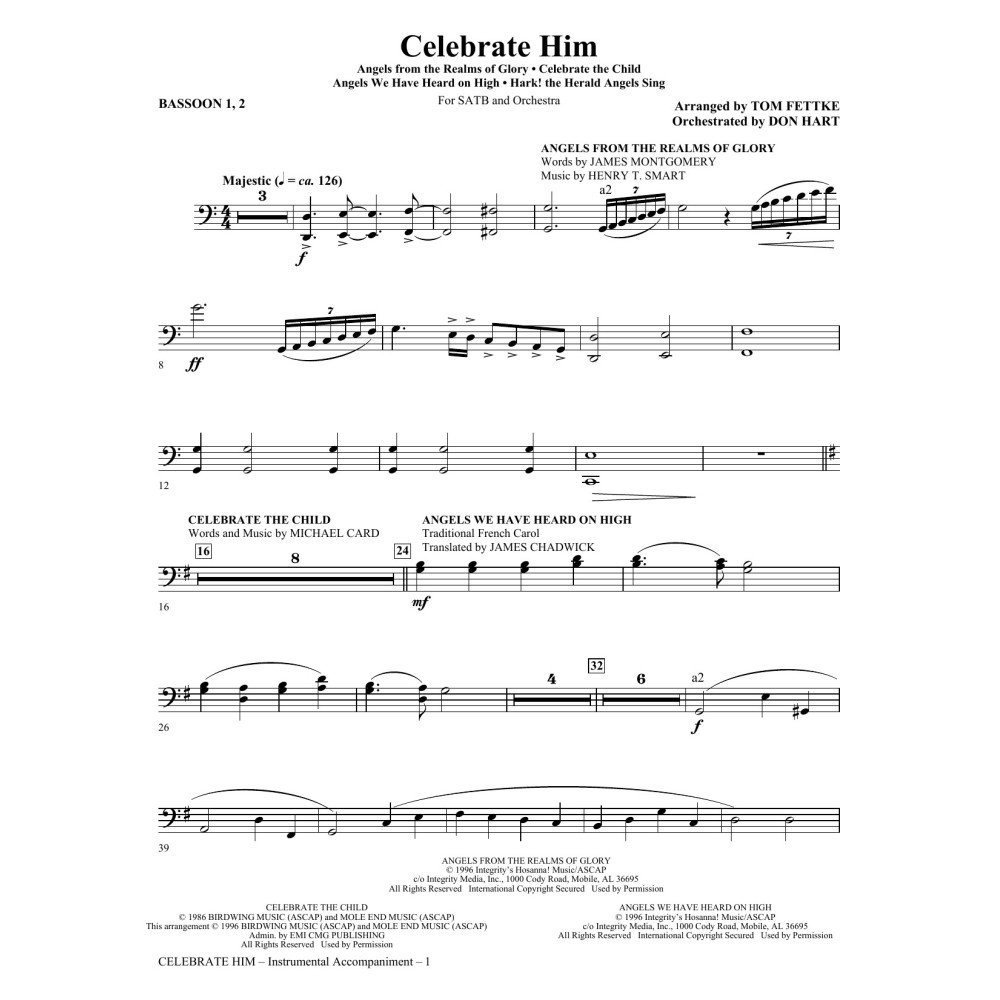 Celebrate Him (Medley) - Bassoon 1,2