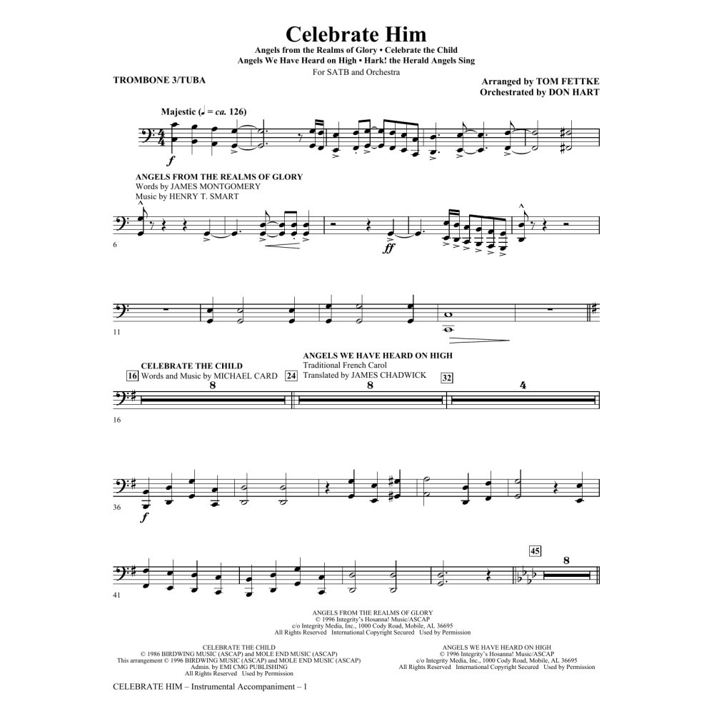 Celebrate Him (Medley) - Trombone 3/Tuba