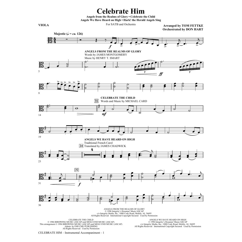 Celebrate Him (Medley) - Viola