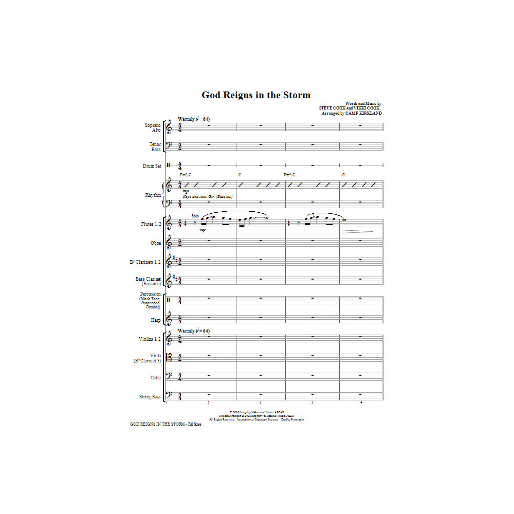 God Reigns In The Storm - Full Score