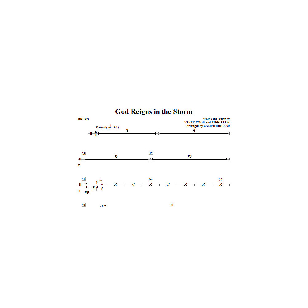God Reigns In The Storm - Drum Set