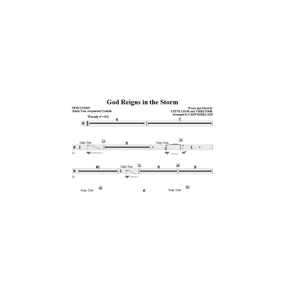 God Reigns In The Storm - Percussion