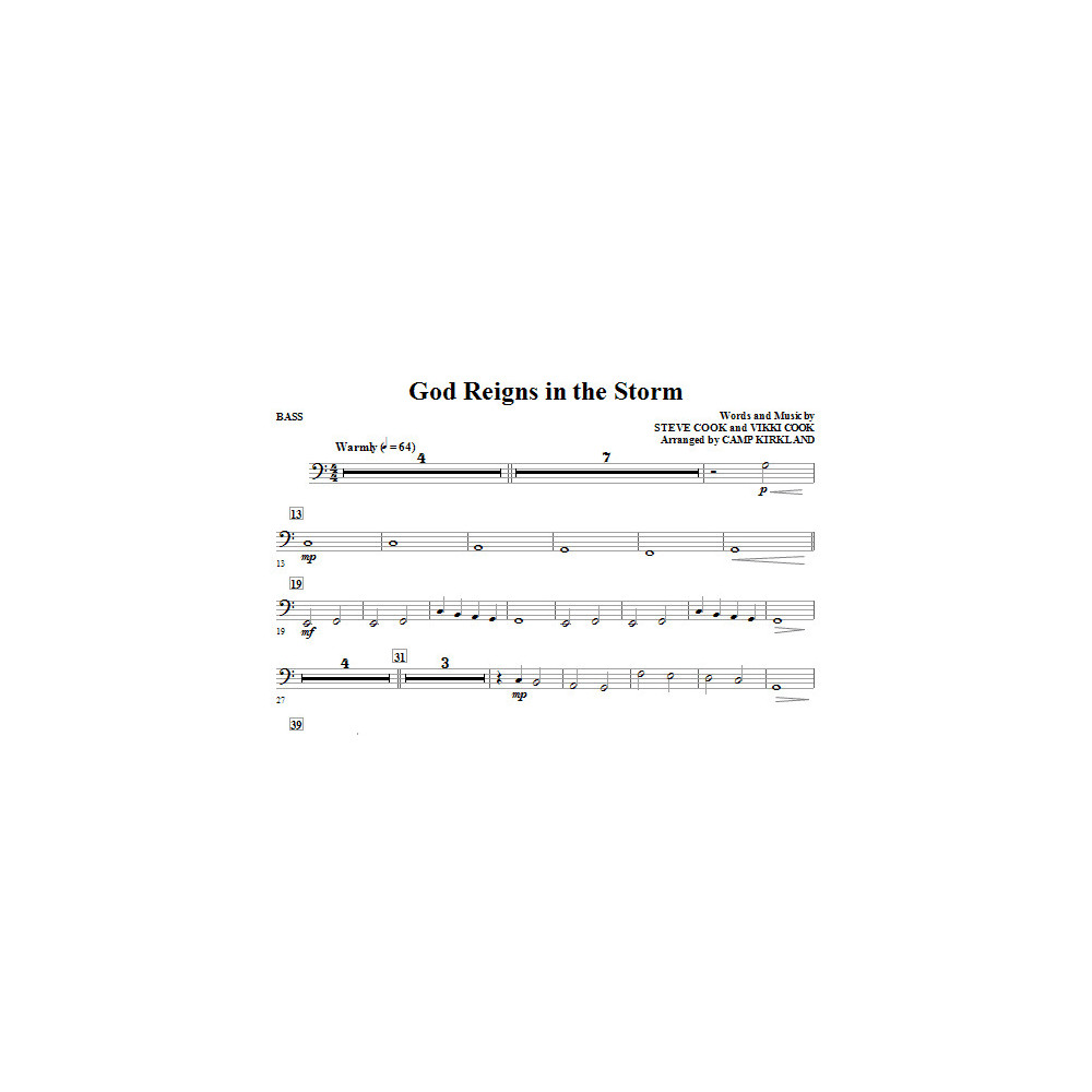God Reigns In The Storm - String Bass