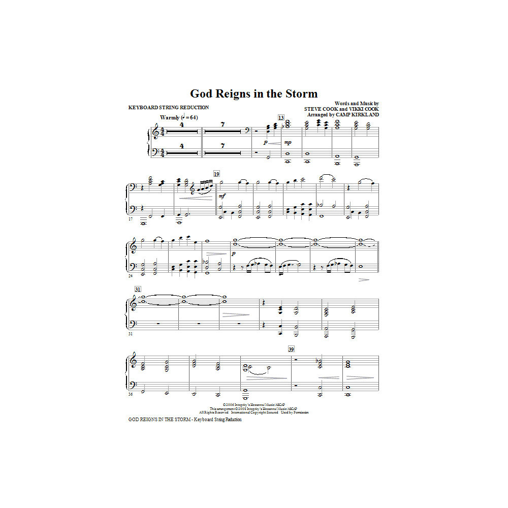 Gott regiert im Sturm - Tastatur-String-Reduktion
