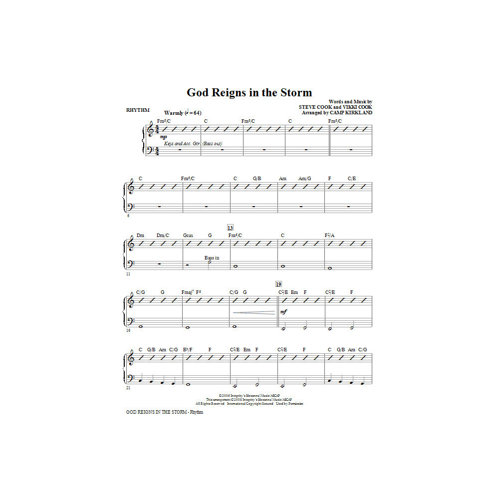 Gott regiert im Sturm - Rhythmus