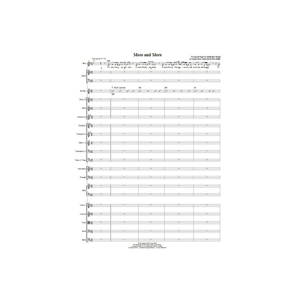 More And More - Full Score