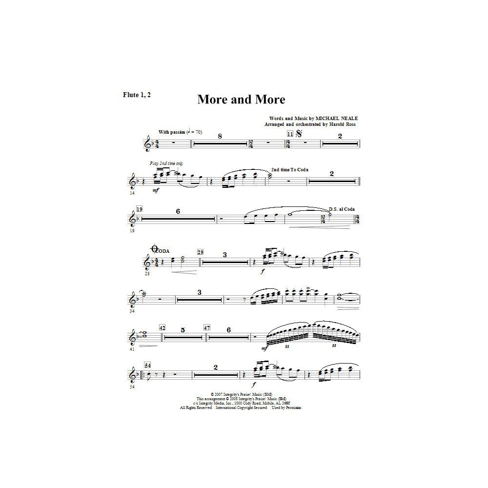 More And More - Flute 1,2