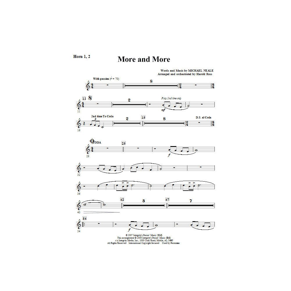 More And More - F Horn 1,2