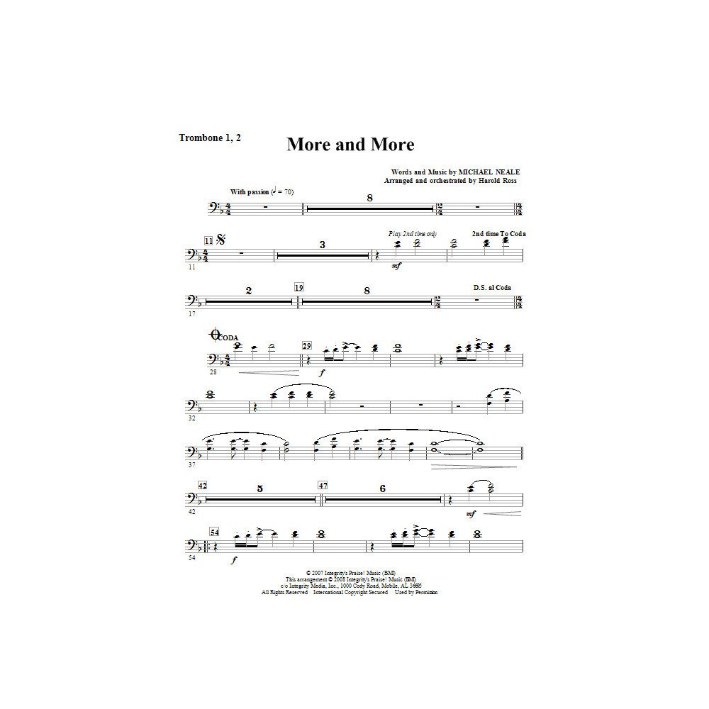 More And More - Trombone 1,2