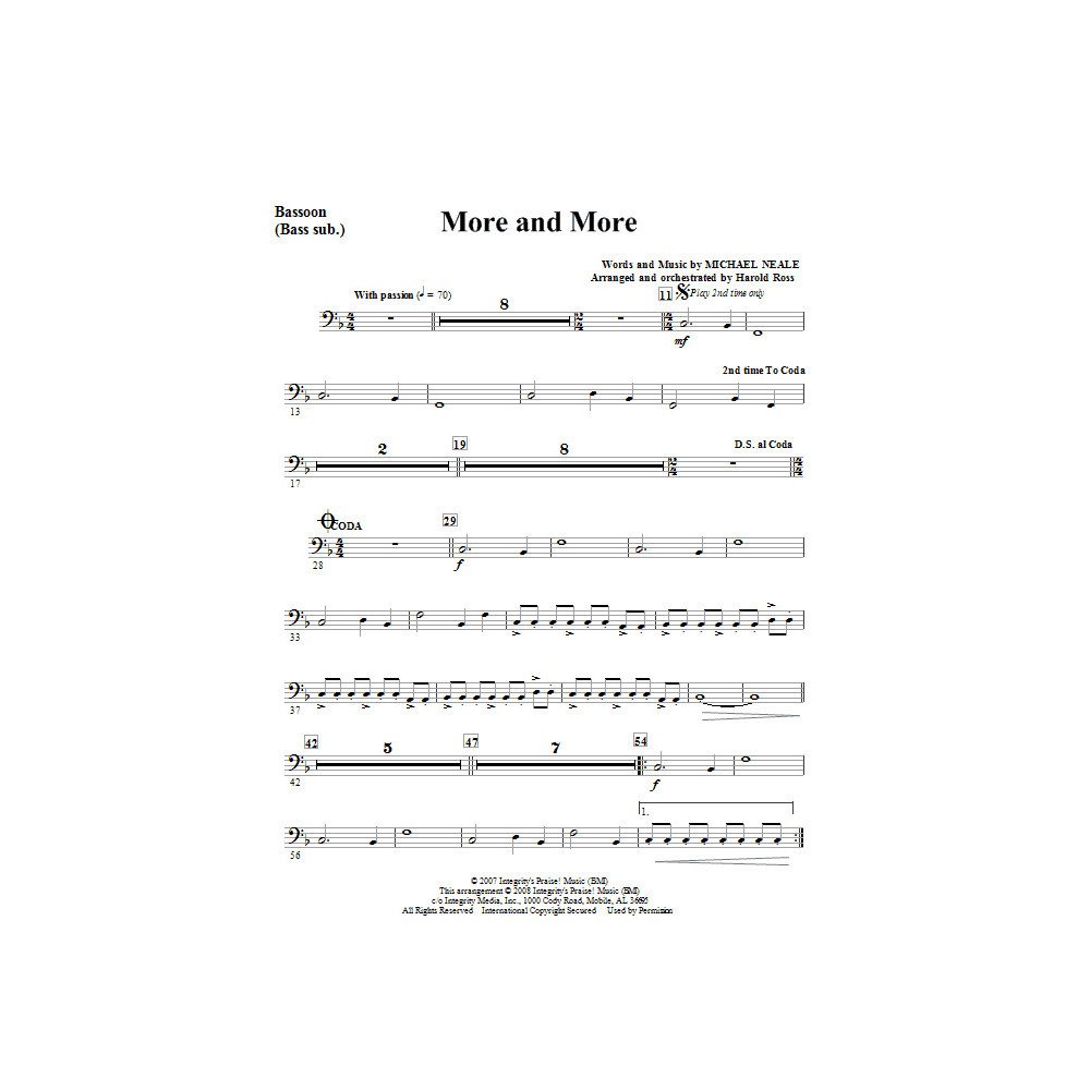 More And More - Bassoon