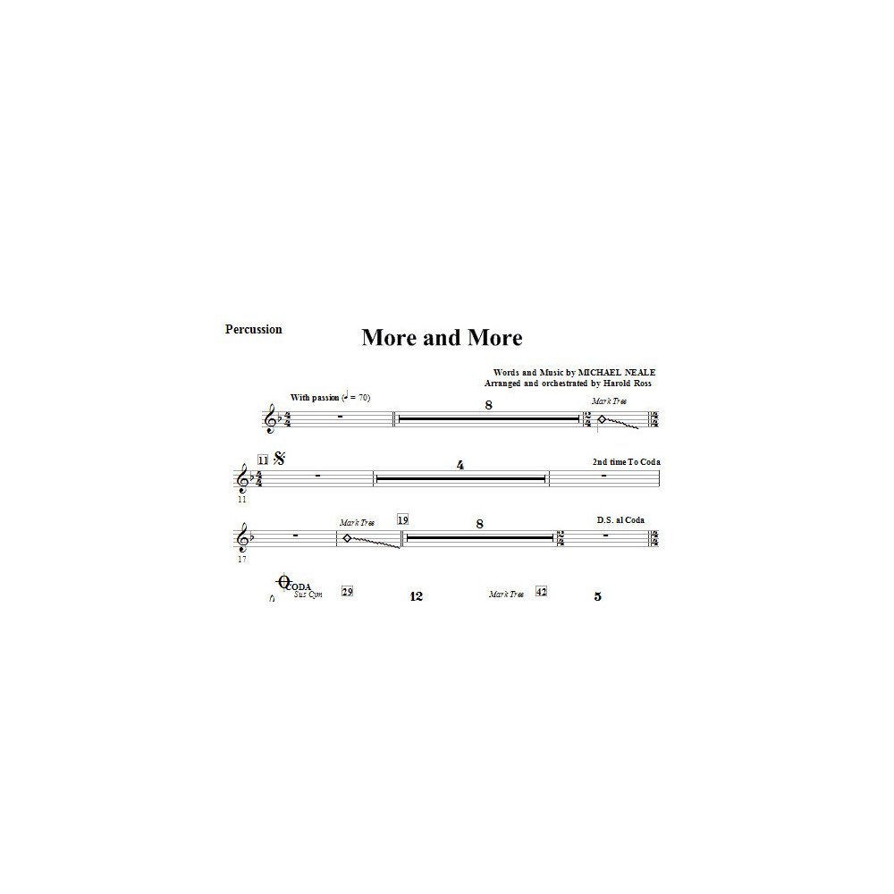 More And More - Percussion