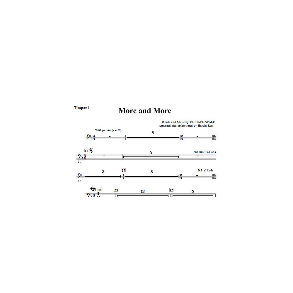 More And More - Timpani