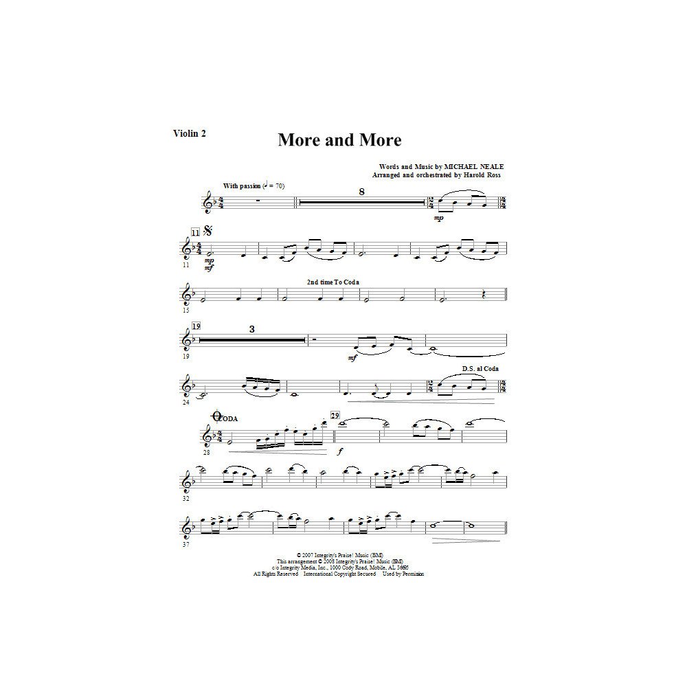 More And More - Violin 2