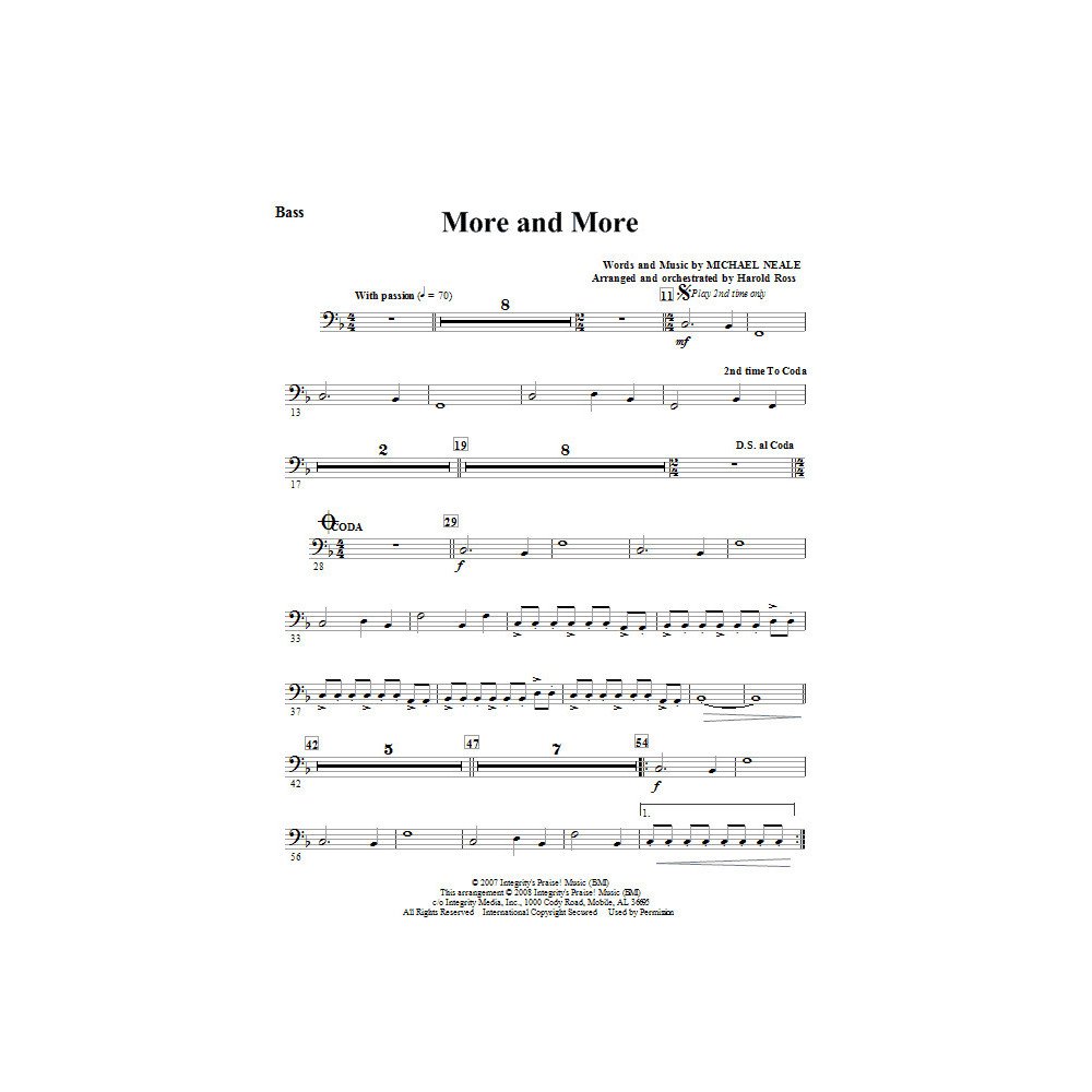 More And More - Bass
