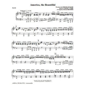 America, The Beautiful - Piano
