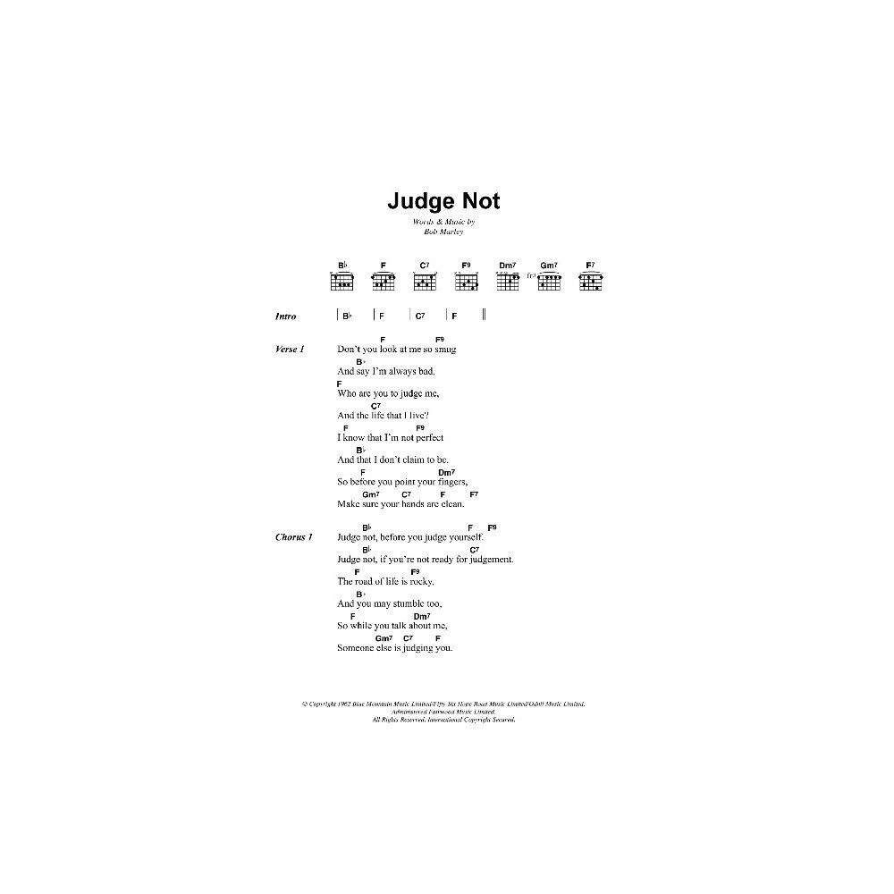 Judge Not