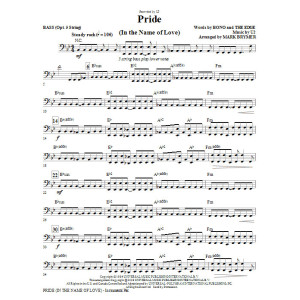 Pride (In The Name Of Love) (arr. Mark Brymer) - Bass