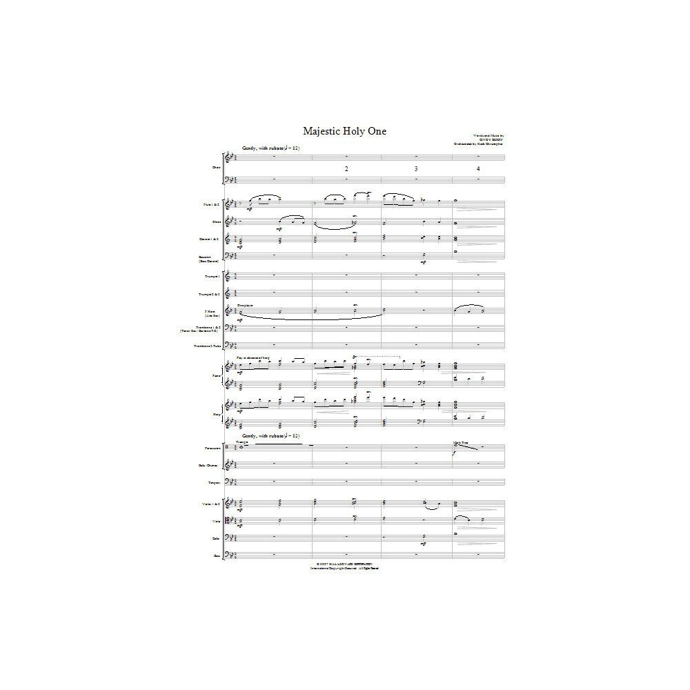 Majestic Holy One - Full Score
