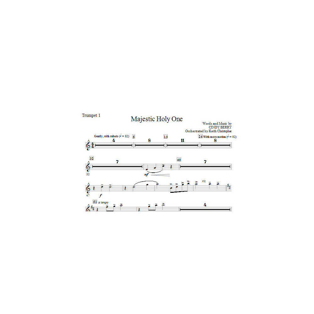 Majestic Holy One - Trumpet 1