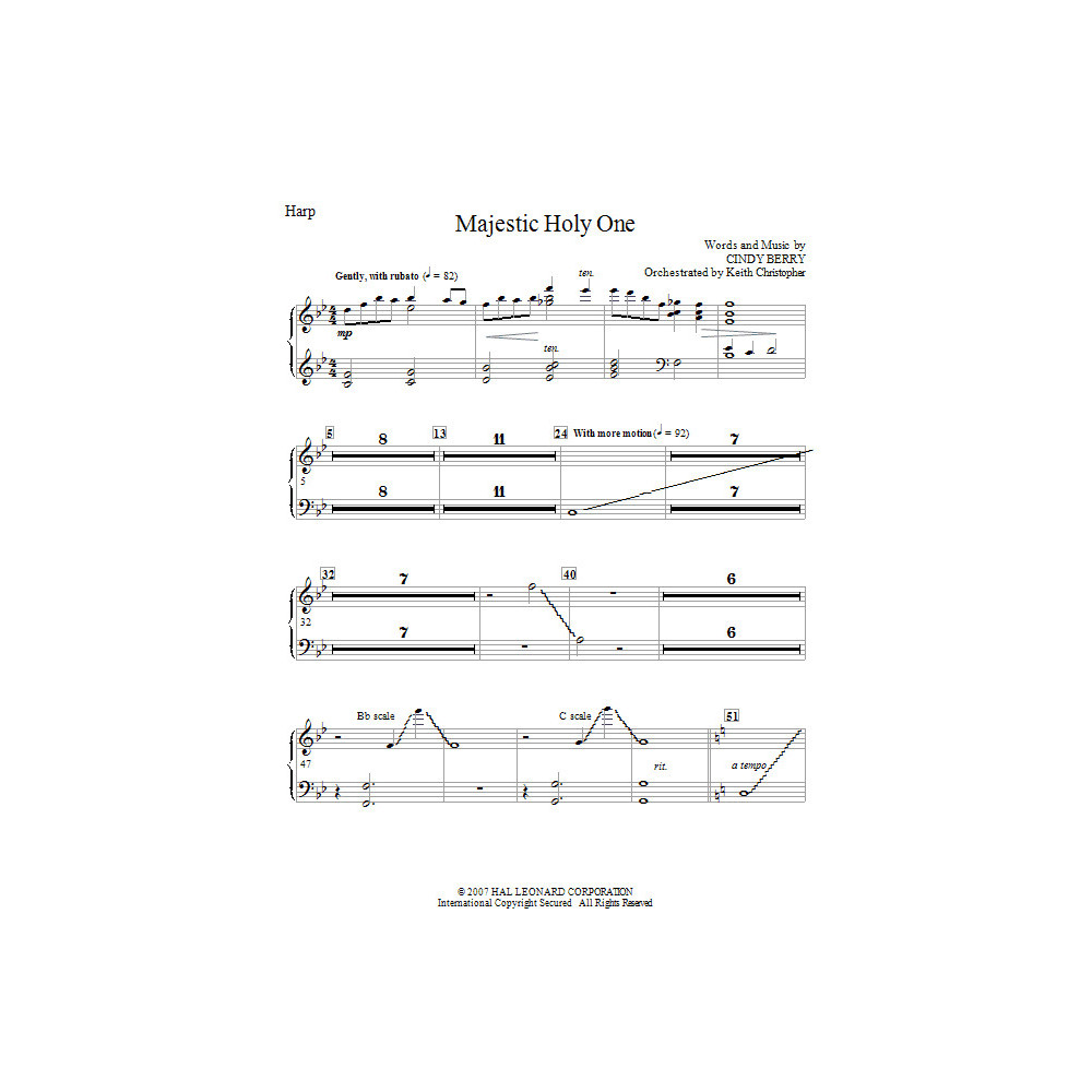Majestic Holy One - Harp