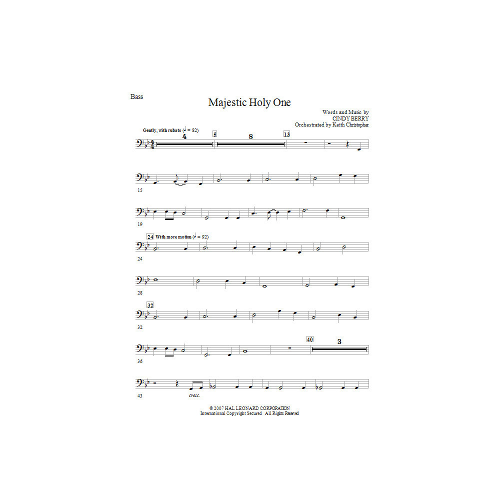 Majestic Holy One - Bass