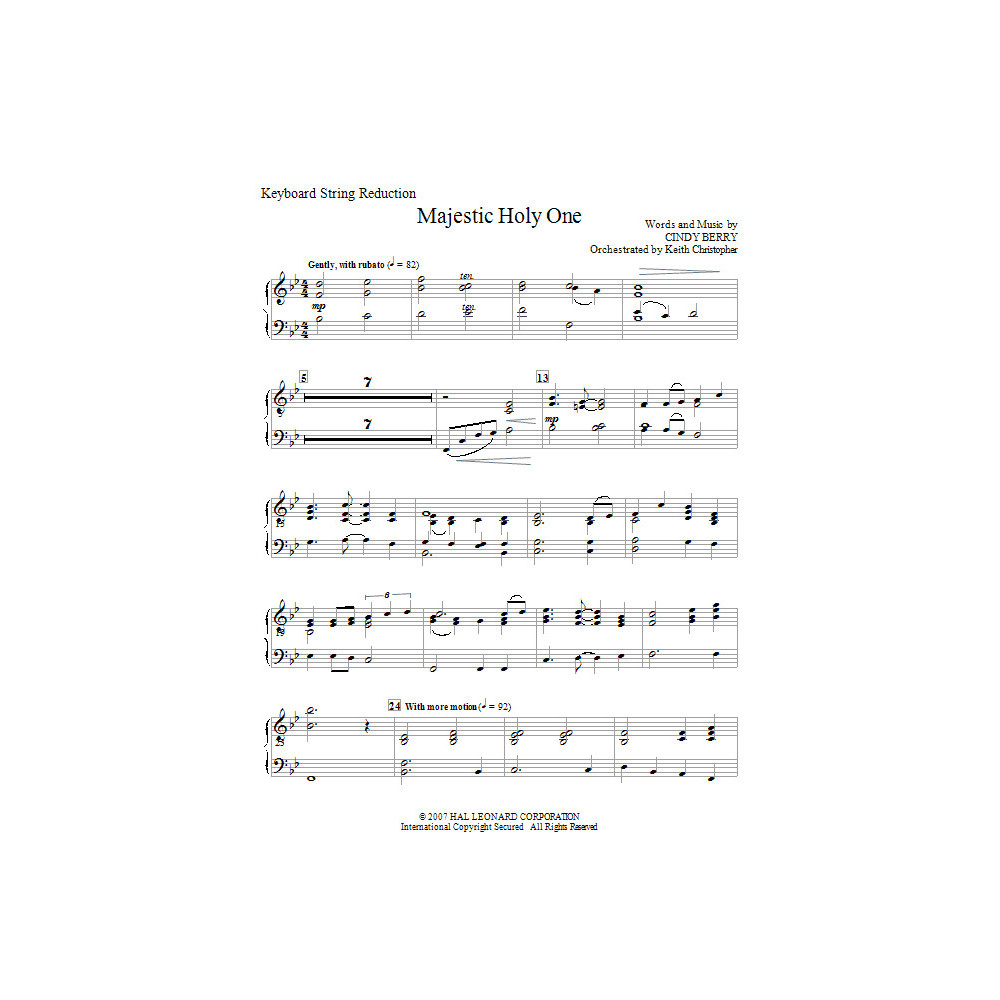 Majestic Holy One - Keyboard String Reduction