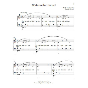 Wassermelonen-Sonnenuntergang