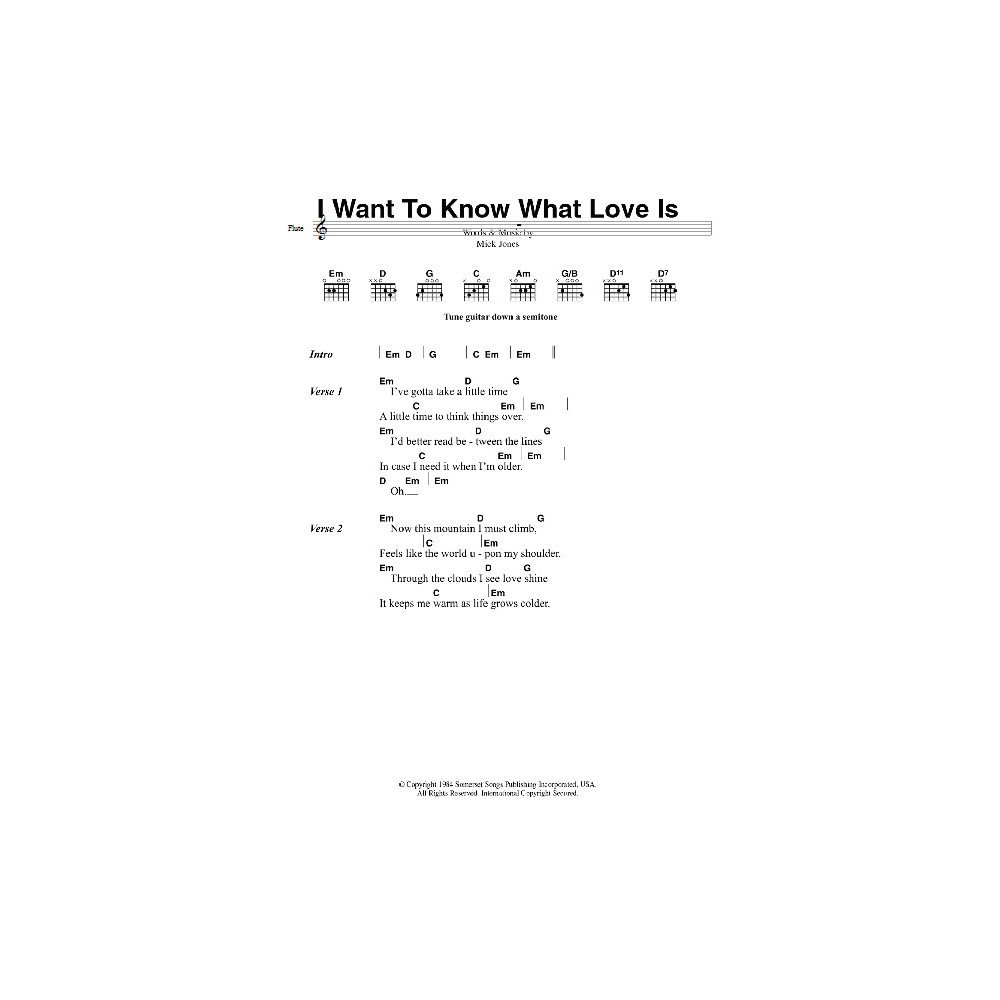 I Want To Know What Love Is