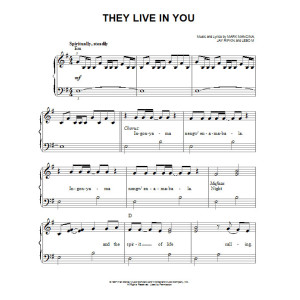 They Live In You (from The Lion King: Broadway Musical)
