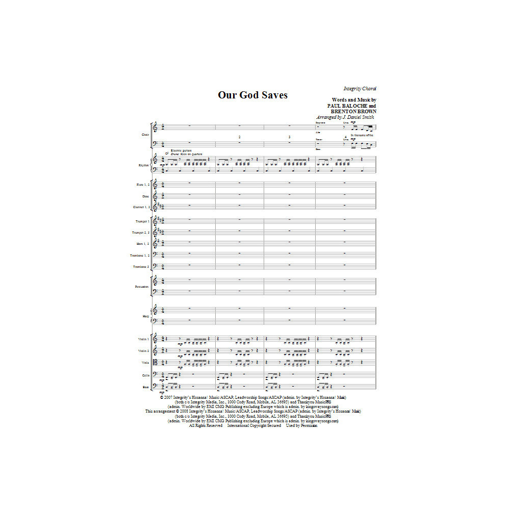 Our God Saves - Full Score
