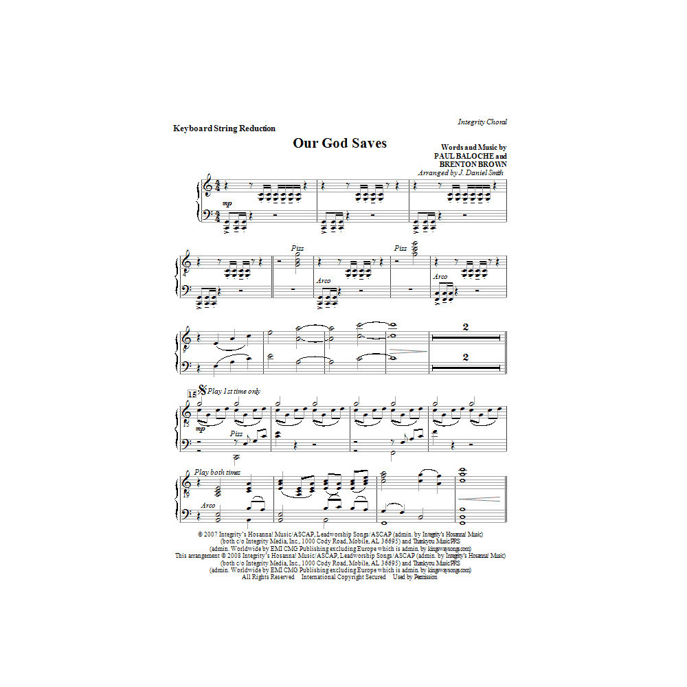 Our God Saves - Keyboard String Reduction