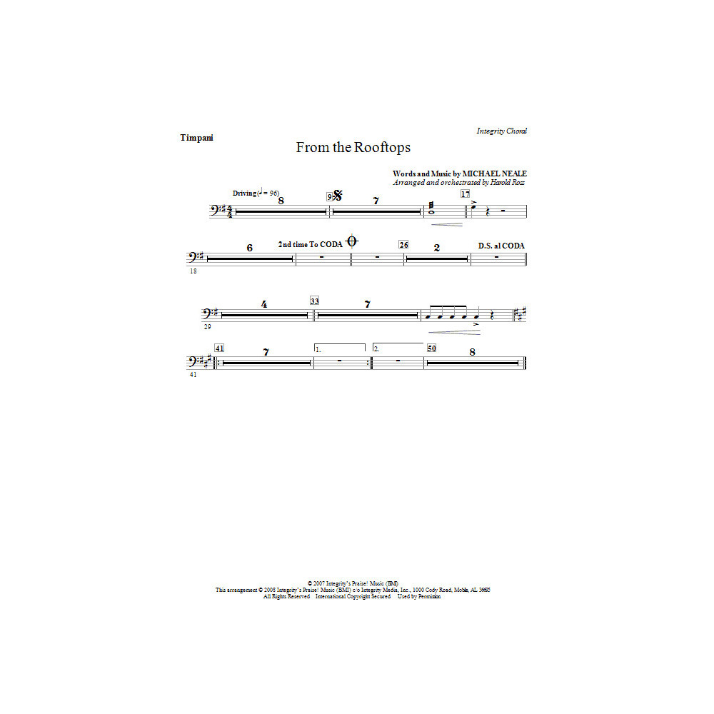 From The Rooftops - Timpani