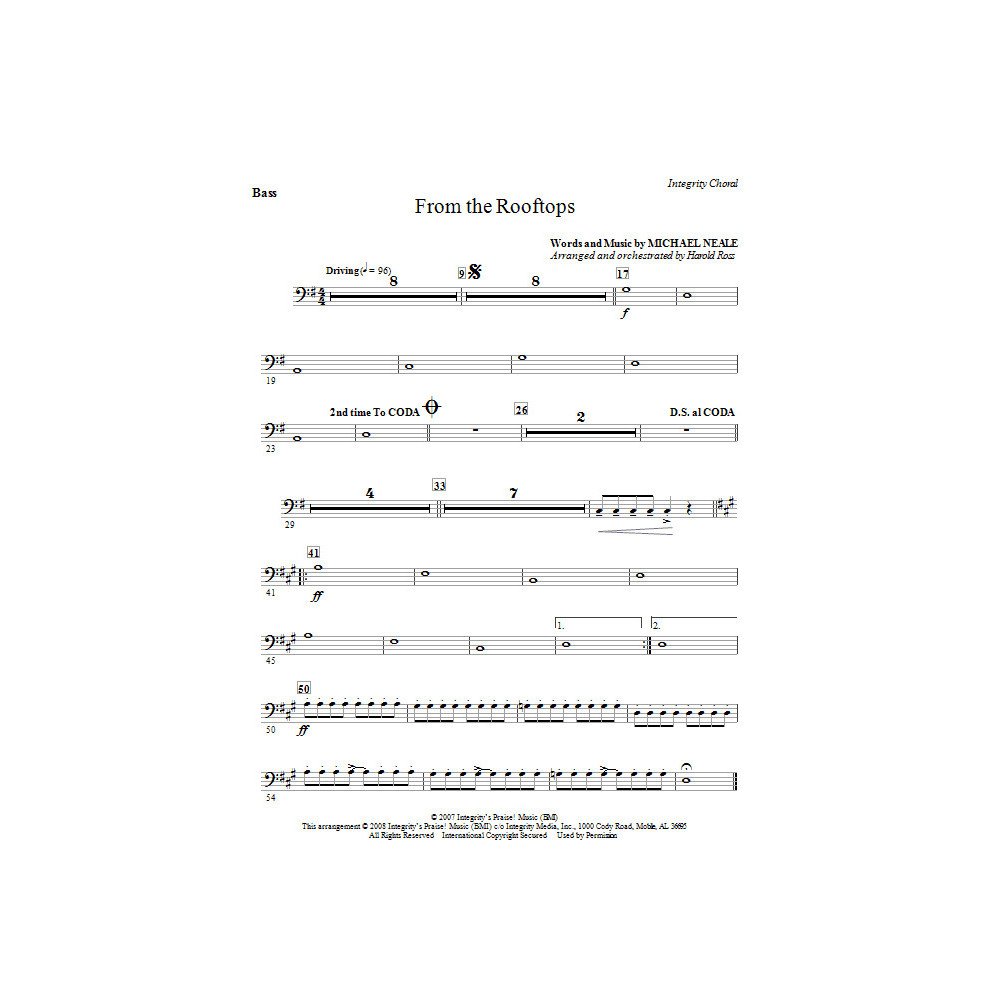 From The Rooftops - String Bass