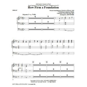How Firm A Foundation - Orgel