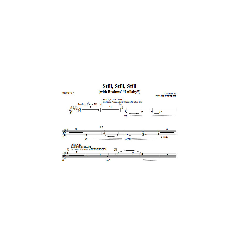 Still, Still, Still (with Brahms' Lullaby) - F Horn