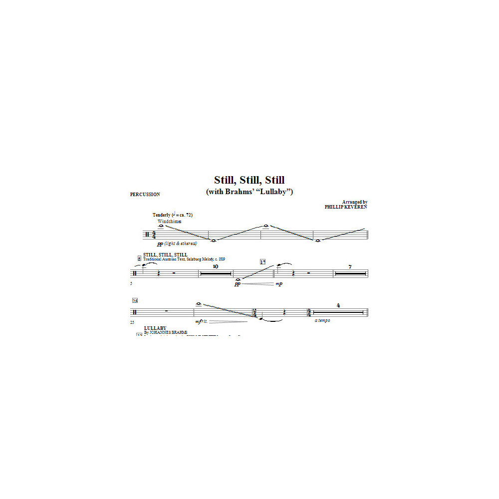 Still, Still, Still (with Brahms' Lullaby) - Percussion