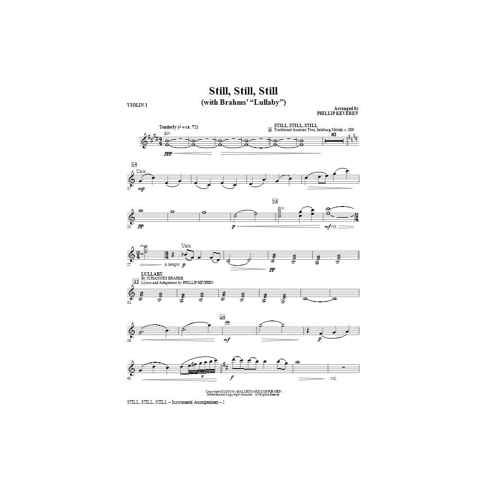 Still, Still, Still (with Brahms' Lullaby) - Violin 1
