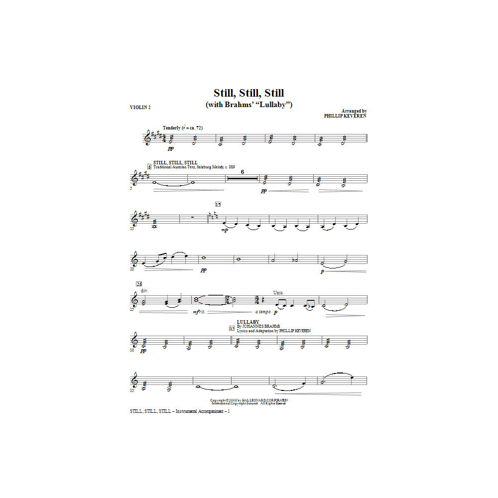 Still, Still, Still (with Brahms' Lullaby) - Violin 2