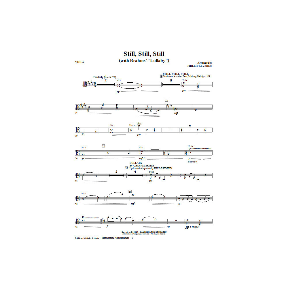Still, Still, Still (with Brahms' Lullaby) - Viola