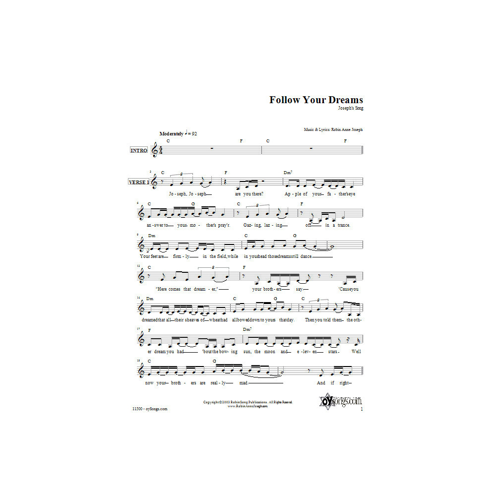 Follow Your Dreams (Joseph's Song)